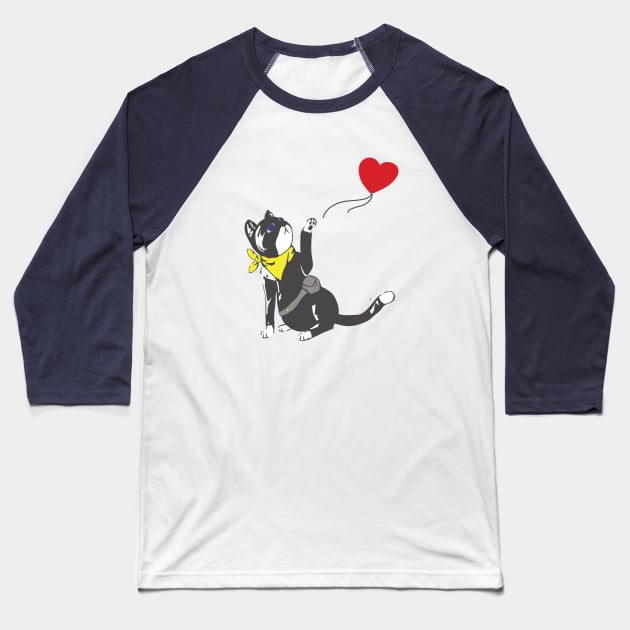 Banksy's Heart Baseball T-Shirt by BlondeFury